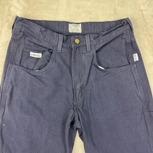Tyndale FRMC Pants Mens 32x28 Blue Flame Resistant Arc Rated Carpenter Workwear